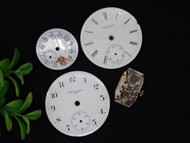 Vintage Watch Faces and Watch Mechanism Lot WATCHMAKER WATCHMAKING TOOLS