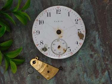 Elgin Pocket Watch Parts ? Dial and Movement Components WATCHMAKER WATCHMAKING TOOLS