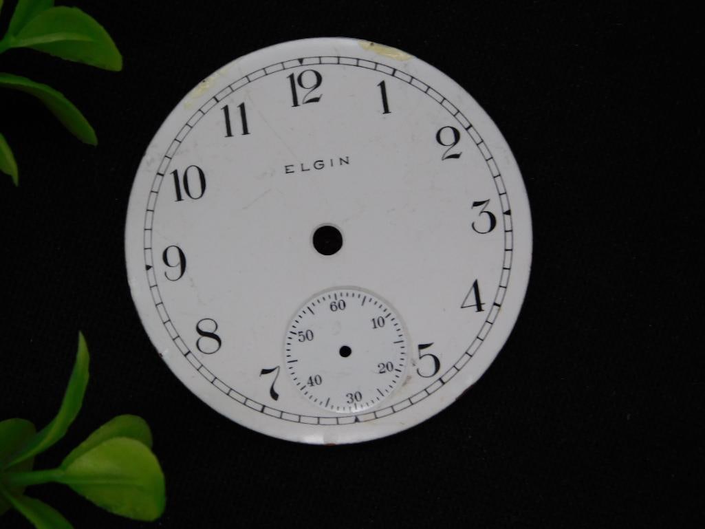 Vintage Elgin Pocket Watch Dial with Subdial WATCHMAKER WATCHMAKING TOOLS: Vintage Elgin Pocket Watch Dial with Subdial WATCHMAKER WATCHMAKING TOOLS