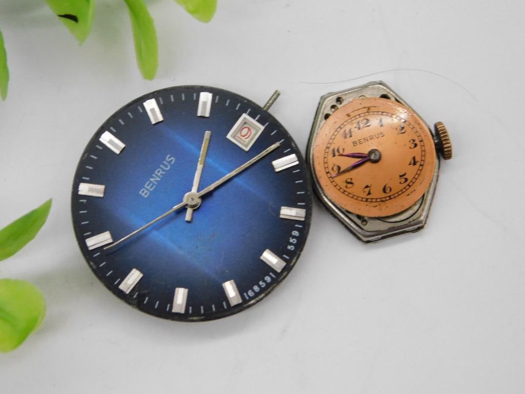 Two Vintage Benrus Watch Movements WATCHMAKER WATCHMAKING TOOLS: Two Vintage Benrus Watch Movements WATCHMAKER WATCHMAKING TOOLS