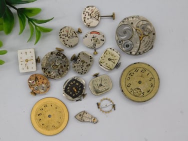 Vintage Watch Movements and Dials Lot WATCHMAKER WATCHMAKING TOOLS