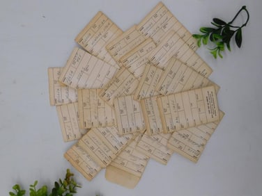 Vintage Handwritten Watch Part Sheets