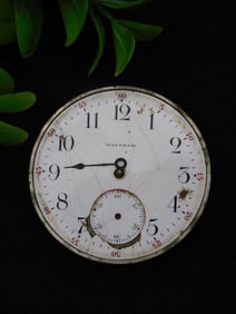 Antique Waltham Pocket Watch Movement and Dial WATCHMAKER WATCHMAKING TOOLS