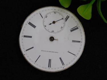 Antique Pocket Watch Movement Dial and Mechanism WATCHMAKER WATCHMAKING TOOLS