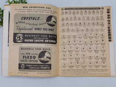 Vintage G-S Watch Crystals Advertising Catalogue WATCHMAKER WATCHMAKING TOOLS