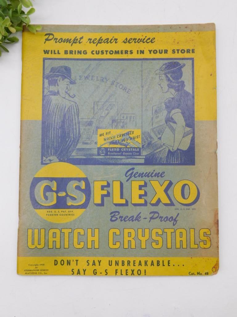 G-S Flexo Watch Crystals Vintage Catalog WATCHMAKER WATCHMAKING TOOLS: G-S Flexo Watch Crystals Vintage Catalog WATCHMAKER WATCHMAKING TOOLS