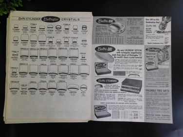 Elgin Cylinder and Extra Complex Watch Crystals Catalog WATCHMAKER WATCHMAKING TOOLS