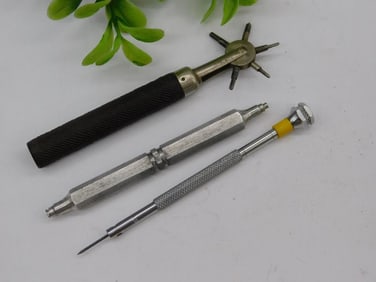 Three Precision Hand Tools with Interchangeable Heads WATCHMAKER WATCHMAKING TOOLS