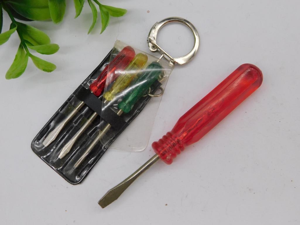 Mini Screwdriver Set With Keychain and Clear Storage Case WATCHMAKER WATCHMAKING TOOLS: Mini Screwdriver Set With Keychain and Clear Storage Case WATCHMAKER WATCHMAKING TOOLS