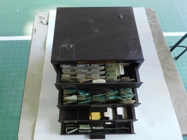 Vintage Flexo Crystals Storage Cabinet With Glass Crystals WATCHMAKING WATCHMAKER TOOLS