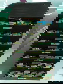 Vintage Watch Crystal Cabinet with Assorted Crystals WATCHMAKING WATCHMAKER TOOLS