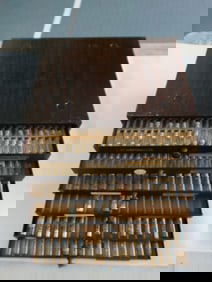 Vintage Watchmakers Cabinet with Labeled Parts Drawers WATCHMAKING WATCHMAKER TOOLS