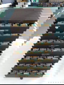 Vintage Multi-Drawer Watch Crystal Cabinet with Contents WATCHMAKING WATCHMAKER TOOLS