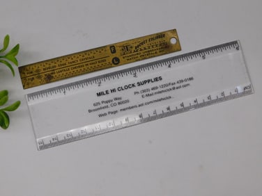 Measuring Rulers in Mixed Materials WATCHMAKER WATCHMAKING TOOLS