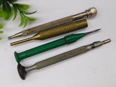 Four Vintage Automatic Center Punches WATCHMAKER WATCHMAKING TOOLS