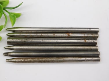 Six Steel Punches with Markings WATCHMAKER WATCHMAKING TOOLS