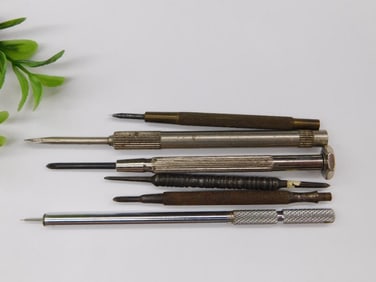 Six Vintage Screwdrivers and Awls WATCHMAKER WATCHMAKING TOOLS