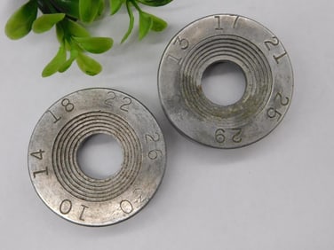 Vintage Metal Discs with Engraved Numbers WATCHMAKER WATCHMAKING TOOLS