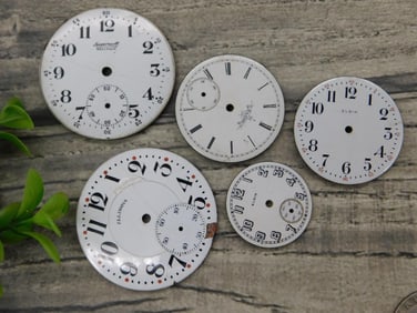 Vintage Watch Faces with Various Markings WATCHMAKER WATCHMAKING TOOLS