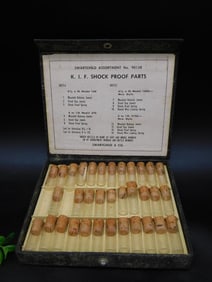 Vintage K. F. Shock Proof Parts Assortment Box WATCHMAKER WATCHMAKING TOOLS