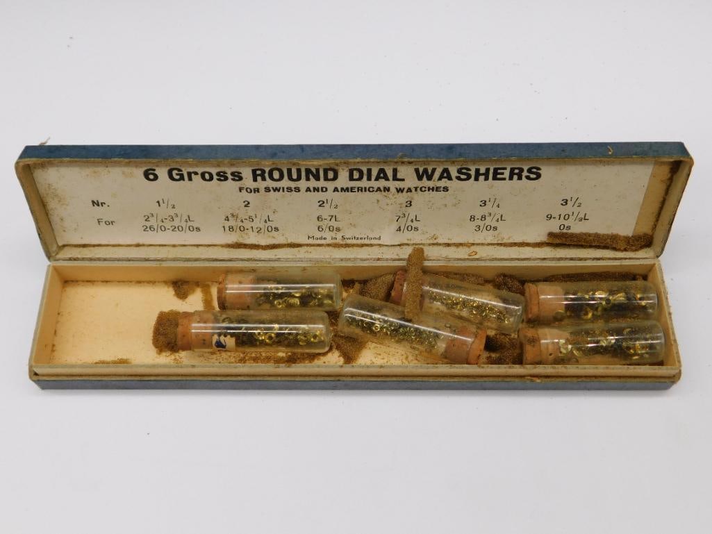 Vintage Swiss Watchmaker Round Dial Washers Set WATCHMAKER WATCHMAKING TOOLS: Vintage Swiss Watchmaker Round Dial Washers Set WATCHMAKER WATCHMAKING TOOLS