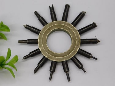 Vintage Multi-Bit Screwdriver Bit Holder Wheel