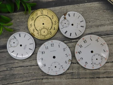 5 Vintage Pocket Watch Faces