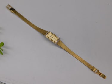 Gold-Tone Geneva Quartz Ladies Watch with Mesh Band