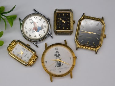 5 Vintage Quartz Wristwatch Cases