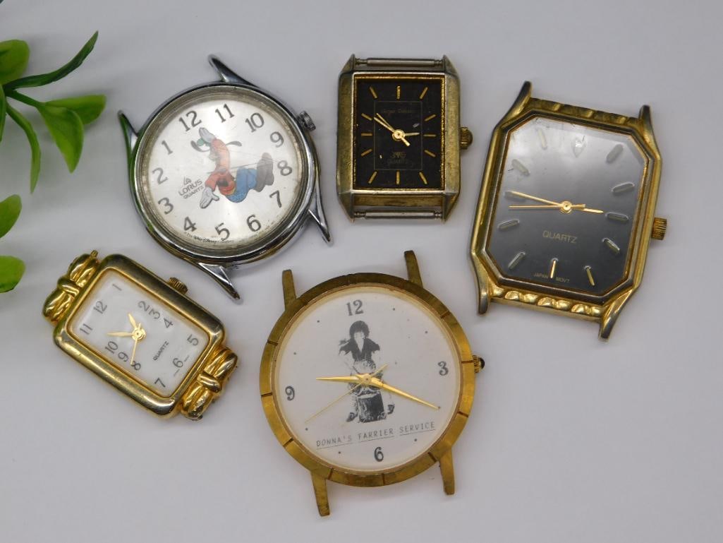 5 Vintage Quartz Wristwatch Cases: 5 Vintage Quartz Wristwatch Cases