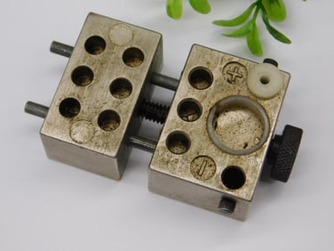 Metal Block Jewelry Making Tool with Adjustable Components Watchmaker Watchmaking Tools