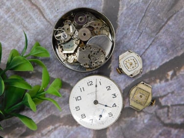 Vintage Watch Movements and Dials Watchmaker Watchmaking Tools