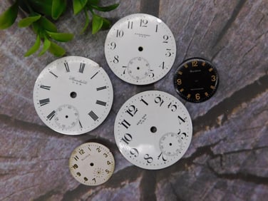5 Vintage Watch Faces with Various Designs Watchmaker Watchmaking Tools