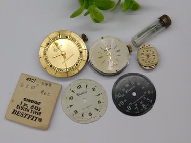 Vintage Watch Parts and Faces Watchmaker Watchmaking Tools