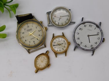 5 Vintage Timex Wristwatch Cases Watchmaker Watchmaking Tools