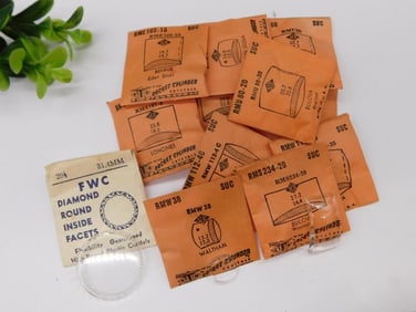 Vintage Watch Crystal Lot with Original Packaging Watchmaker Watchmaking Tools