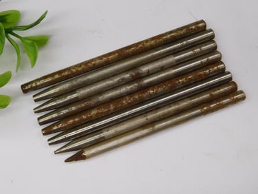 8 Rusted Metal Punches or Engraving Tools Watchmaker Watchmaking Tools