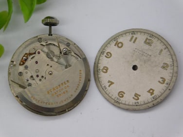 Stauffer 17-Jewel Watch Movement and Dial Set Watchmaker Watchmaking Tools