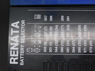 Renata Battery Selector Guides in Blue and Black Watchmaker Watchmaking Tools