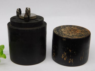 Vintage Metal Tool with Wooden Housing Case Watchmaker Watchmaking Tools