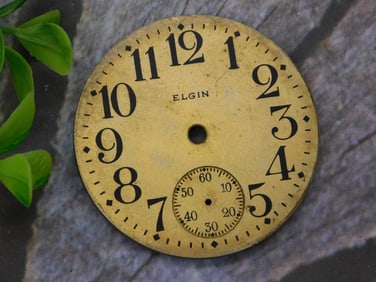 Vintage Elgin Pocket Watch Dial With Sub-Second Display Watchmaker Watchmaking Tools