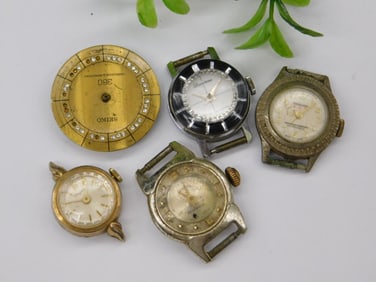 5 Vintage Watch Cases and Dials Watchmaker Watchmaking Tools