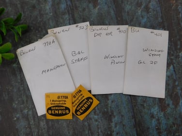 Vintage Genuine Benrus Watch Repair Parts Lot Watchmaker Watchmaking Tools