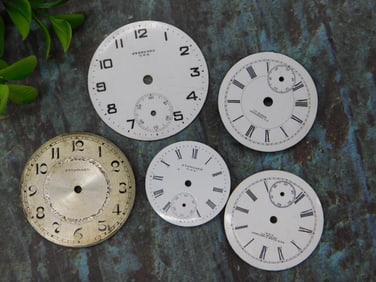 Vintage Watch Faces from Various Brands Watchmaker Watchmaking Tools