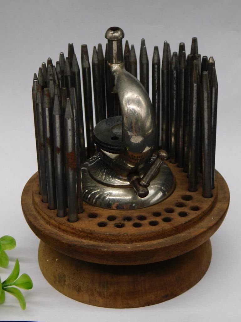 Vintage K&D Punch Set Staking Tool Kit with Wooden Holder Watchmaker Watchmaking Tools: Vintage K&D Punch Set Staking Tool Kit with Wooden Holder Watchmaker Watchmaking Tools