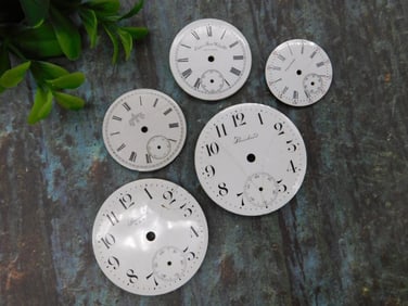 Vintage Assorted Watch Dials Collection Watchmaker Watchmaking Tools