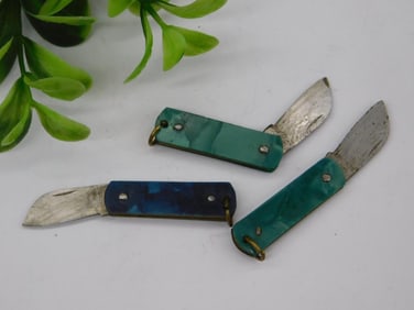 Three Small Folding Pocket Knives