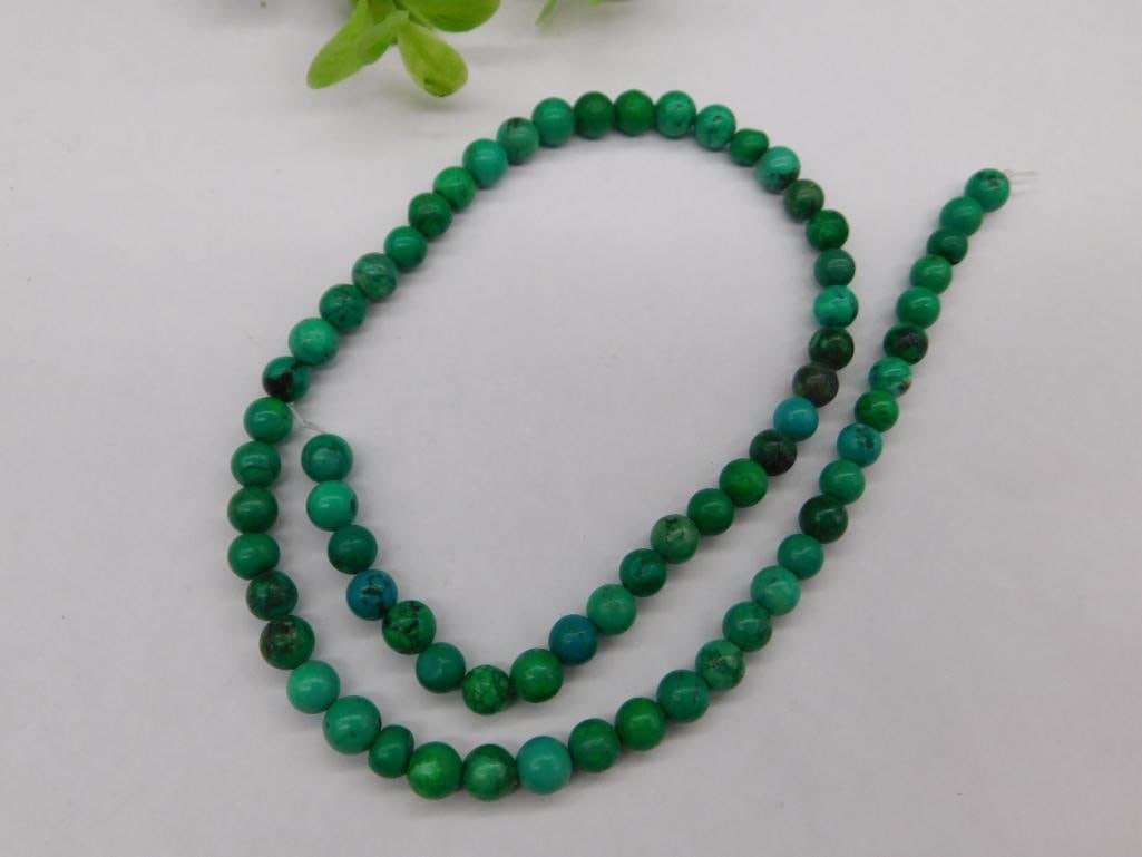 Green Stone Beads Rock Stone Lapidary Specimen: Green Stone Beads Rock Stone Lapidary Specimen