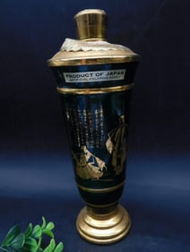 Vintage Japanese O-Cha Tea Tin Decorative Container