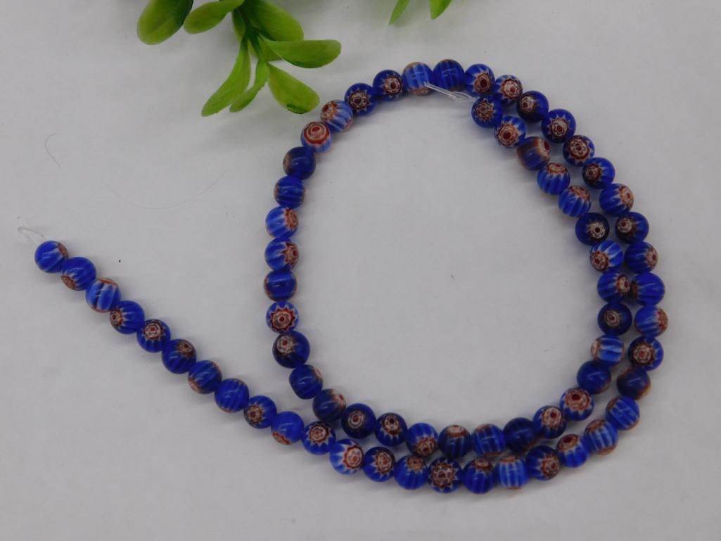 African Trade Beads on Strand: African Trade Beads on Strand